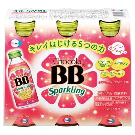 【本日楽天ポイント4倍相当】エーザイ株式会社チョコラBB スパークリング グレープフルーツ&ピーチ味 140ml×6【RCP】