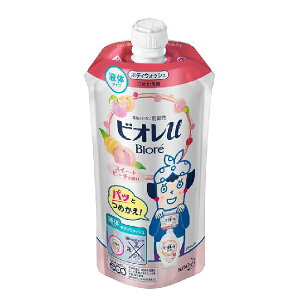 【3%OFFクーポン 10/24 20:00〜10/27 09:59迄】【送料無料】花王株式会社ビオレu スイートピーチの香り つめかえ用(340ml)(この商品は注文後のキャンセルができません)【△】