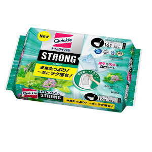 【本日楽天ポイント4倍相当】【送料無料】花王株式会社 トイレクイックル ストロング エクストラハーブの香り つめかえ用 16枚<トイレ用 吹き掃除シート 頑固汚れにも>(この商