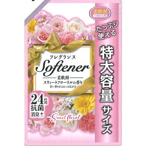 【本日楽天ポイント4倍相当】【送料無料】日本合成洗剤株式会社 フレグランスソフター スウィートフローラルの香り大容量 詰替 1080ml<24時間抗菌&消臭>【RCP】【△】