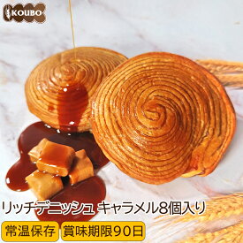 パン 詰め合わせ リッチデニッシュ キャラメル 8個入り ロングライフパン 常温保存 長期保存 日持ち 長持ち パン詰め合わせ