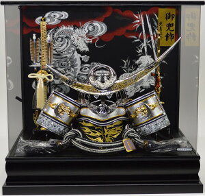 【五月人形】25号着用兜ケース飾り【北寿】145-KT-503 着用 雲月 LED※LEDが付いて兜の輝きが違います!※サービス品付き