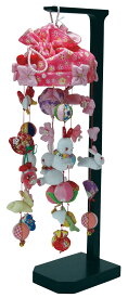 【ひな人形】吊るし飾り3-S23 うさぎと手毬つるし 台付※手作り品の為、多少の仕様変更がある場合がありますひな祭り、桃の節句が華やかになります。