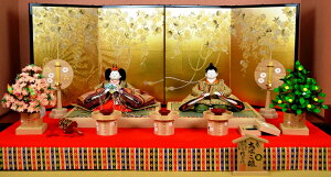 【ひな人形】 親王飾り【北寿】おぼこ雛 極上人形師:安藤桂甫 作※限定製作のおぼこ雛※ひな人形は1点物です。※サービス品付き