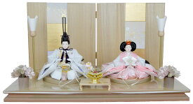 【ひな人形】小三五番親王 平飾り【北寿】3705-00-287-こすず 金+箔可愛らしいお顔と衣装のおひな様※サービス品付き※桐箱は追加料金