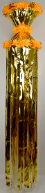 在庫限り！【七夕】七夕吹流しtf-089 ゴールドつづみ吹流しメッキタイプの金色です長さ230cm