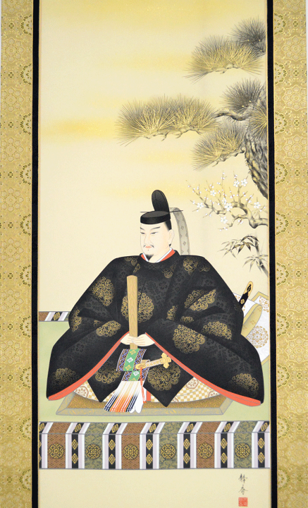 多様な 楽天市場】【天神様】 掛け軸尺八立『菅原道真公』北条 天神様 絵画