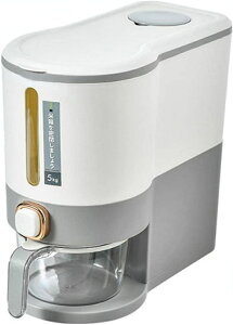 【5kg】米びつ 1合 こめびつ 5kg 虫除け ワンタッチ 密閉性 防湿 保存容器 キッチン収納 洗える 米入れ お手入れ簡単 おしゃれ 鮮度保ち 家庭用 計量カップ付き
