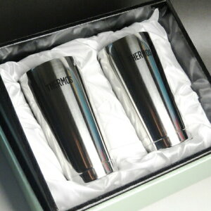 名入れ THERMOSサーモスタンブラー ペア ステンレスビアグラス ペアタンブラー 400ml ステンレスタンブラー サーモス THERMOS 真空断熱構造ステンレスタンブラー (保冷保温 魔法瓶構造 二重構造