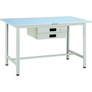 【代引き不可 法人名必須】 TRUSCO BO型軽量作業台 1200X600 薄型2段引出付 BO1260UDK2