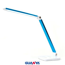 GUANYA 冠雅 LA-A408 LED デスクライト .タッチセンサー 調色4＋無段階調光 多角度アーム＆セード可動 4500K 8W . ブルー led 台灯
