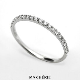 MA CHERIE マシェリ 天然 ダイヤモンド リング 指輪 K18 WG Au750 / 0.176ct / 12号 0.87g 白金 ホワイト・ゴールド カラット グレード 細め