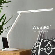 デスクライト LED wasser74 2WAY スタンド クランプ JIS規格AA形相当 目に優しい 4段階調色 無段階調光 …