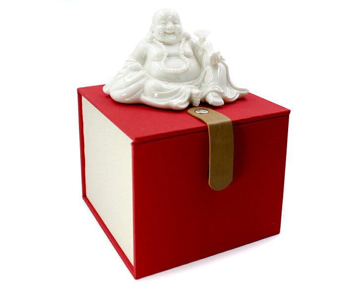 楽天市場】白磁 七福神布袋様 布袋様置物 風水グッズ 布袋様招福布袋 