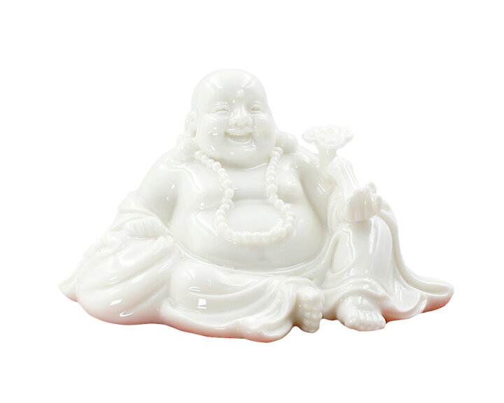 楽天市場】白磁 七福神布袋様 布袋様置物 風水グッズ 布袋様招福布袋 