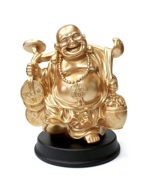 楽天市場】人気商品！金運 布袋様 置物 七福神 招福布袋 金布袋さん  