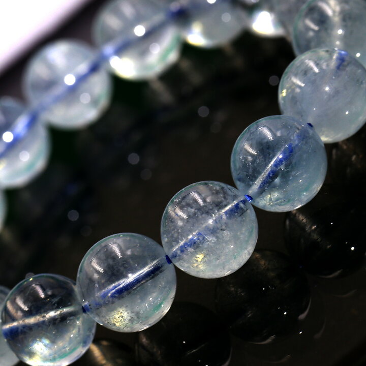 楽天市場】【高品質 1点もの】 アクアマリン ブレスレット 大玉 13mm 