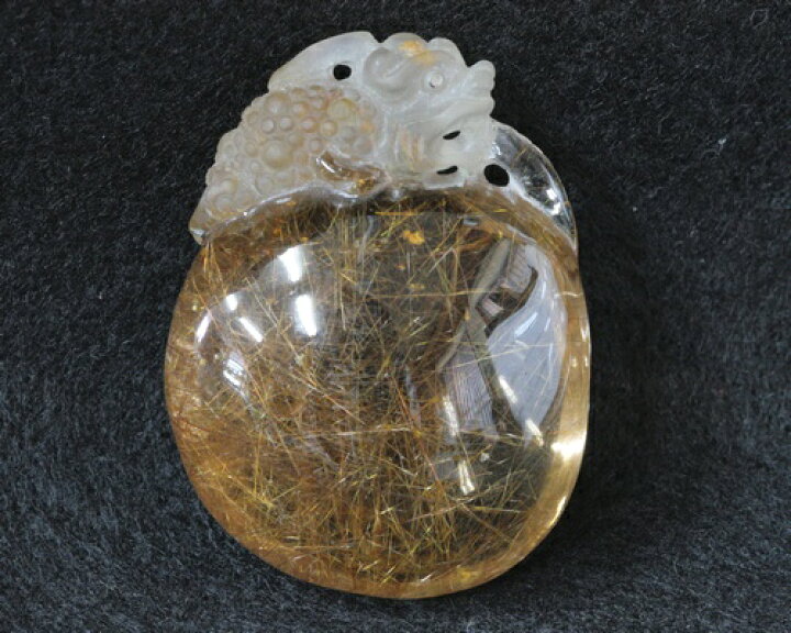 楽天市場】希少品 ゴールドルチルクォーツ 貔貅 彫刻品 天然石 金針  