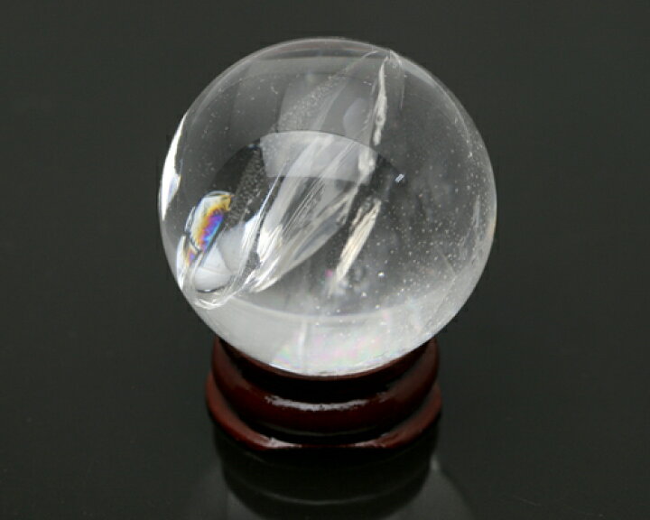 楽天市場】天然水晶 天然本水晶 置き玉 丸玉 23mm レインボークォーツ 