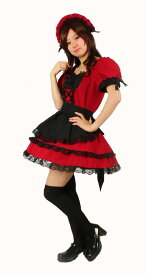 楽天市場 メイド服 赤の通販