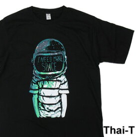 ユニークなイラスト「I NEED MORE SPACE.」半袖Tシャツ　微笑みの国「タイ王国」直輸入Tシャツ お土産i_thai41 送料込 送料無料