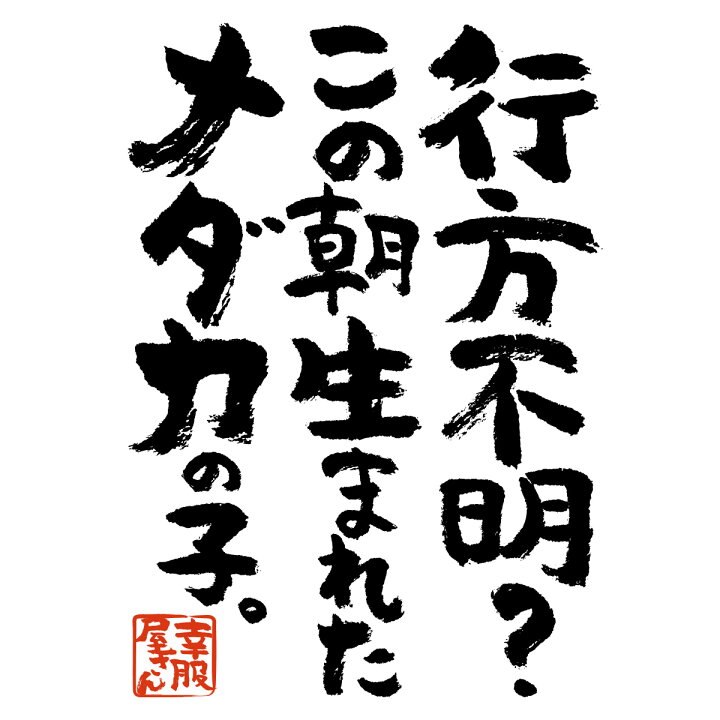 楽天市場 おもしろ 漢字tシャツ 行方不明 この朝生まれたメダカの子 男女兼用 オールシーズン 綿100 ホワイト ブラック 140cm 160cm S Xl Ka400 69 Koufukuya 幸服屋さん 送料込 送料無料 おもしろtシャツ プレゼント幸服屋