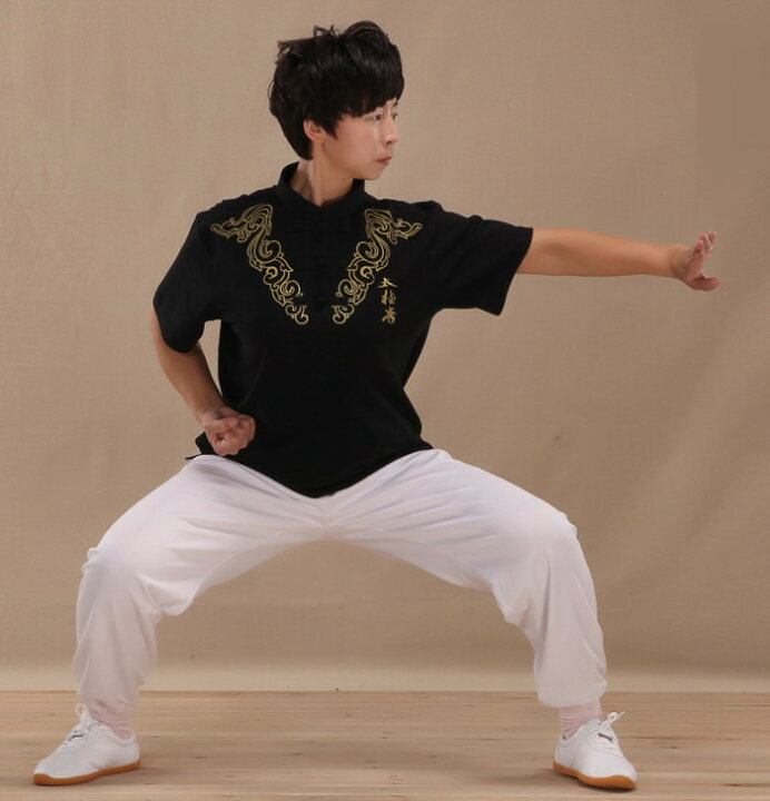 楽天市場 メール便対応 太極拳 カッコイイ中国武術デザインｔシャツ 練習には武術らしい動きやすいtシャツが一番 武術大極拳tシャツ 黄河文化店