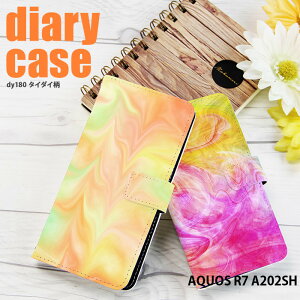 AQUOS R7 A202SH �P�[�X �蒠�^ �A�N�I�Xr7 �J�o�[ �X�}�z�P�[�X �f�U�C�� �x���g�Ȃ� �^�C�_�C�� �J���t�� ���C���{�[ ���j�Z�b�N�X �~�l�����J���[