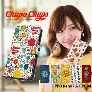 OPPO Reno7 A OPG04 �P�[�X �蒠�^ �I�b�| ���m7a reno7a �J�o�[ �X�}�z�P�[�X �f�U�C�� �x���g�Ȃ� �`���b�p�`���v�X Chupa Chups ���킢��