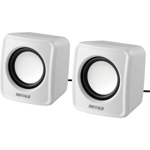 バッファロー BUFFALO PC用スピーカー USB電源コンパクトサイズ ホワイト (1個) 品番:BSSP100UWH
