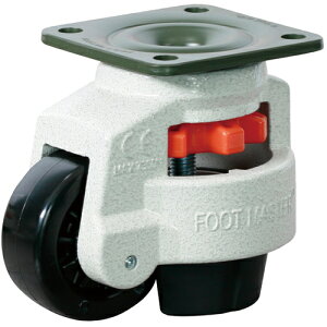 ユーエイキャスター プレート式レベリングキャスター100径 (1個) 品番:GD-100-F-NYN