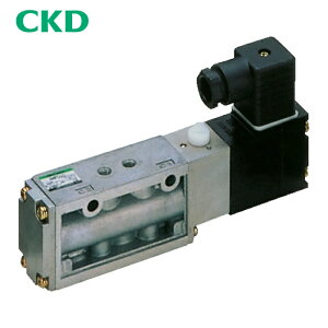 CKD �d���� �p�C���b�g��5�|�[�g�كZ���b�N�X�o���u 4F�V���[�Y 5.8C Rp3/8 AC200V (1��) �i�ԁF4F310-10-AC200V