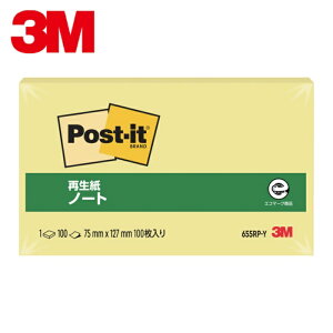 3M �X���[�G�� �ӂ��� �|�X�g�E�C�b�g �m�[�g 75×127mm 100������ �C�G���[ (1Pk) �i�ԁF655RP-Y