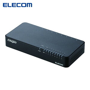 �G���R�� ELECOM 1000BASE-T�Ή��X�C�b�`���O�n�u 8�|�[�g �v���X�`�b�N➑� ���Εt�� �d���������f�� �u���b�N (1��) �i�ԁFEHC-G08PN2-JB