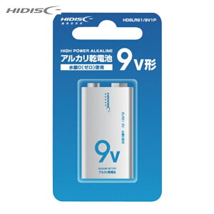 �n�C�f�B�X�N HIDISC HD6LR61/9V1P �A���J�����d�r 9V�` (1��)