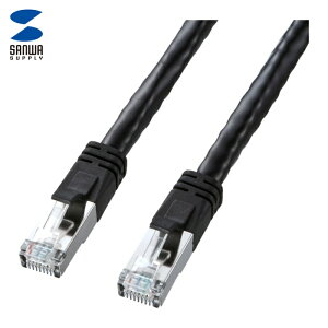 �T�����T�v���C KB-T6POE-15BK CAT6 LAN�P�[�u�� PoE�Ή��^�C�v �u���b�N 15m (1�{)