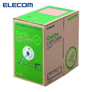 �G���R�� ELECOM EU RoHS�w�ߏ���LAN�P�[�u�� CAT5E 100m �u���[ (1��) �i�ԁFLD-CT2/BU100/RS