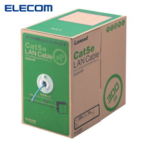 �G���R�� ELECOM LD-CT2/BU300/RS EU RoHS�w�ߏ���LAN�P�[�u�� CAT5E 300m �u���[ (1��)