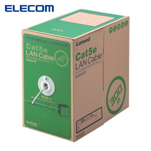 �G���R�� ELECOM EU RoHS����LAN�P�[�u�� CAT5E 300m ���C�g�O���[ (1��) �i�ԁFLD-CT2/LG300/RS