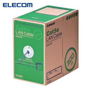 �G���R�� ELECOM LD-CT2/PU300/RS EU RoHS�w�ߏ���LAN�P�[�u�� CAT5E 300m �p�[�v�� (1��)
