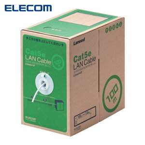 �G���R�� ELECOM EU RoHS�w�ߏ���LAN�P�[�u�� CAT5E 100m �z���C�g (1��) �i�ԁFLD-CT2/WH100/RS