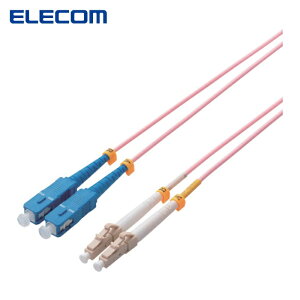 �G���R�� ELECOM ���t�@�C�o�[�P�[�u�� �}���`���[�h 10G LC-SC 2m (1�{) �i�ԁFOC-LCSC5OM3/2