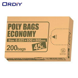 オルディ ORDiY ポリバッグエコノミーBOXゴミ袋 45L 0.025mm 乳白 (1冊) PBE-W45-200