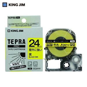 �L���O�W�� KING JIM �e�v�� PRO�e�[�v 24mm ���O�ɋ������x��/�����x��/������ ����7m (1��) �i�ԁFSC24YV