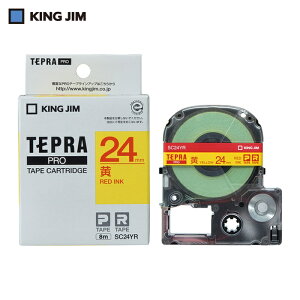 �L���O�W�� KING JIM �e�v�� PRO�e�[�v 24mm �����x��/�ԕ��� ����8m (1��) �i�ԁFSC24YR