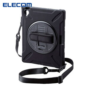 �G���R�� ELECOM iPad10.9 ��10����p�t���v���e�N�g�P�[�X �V�����_�[�x���g�t �X�^���h�t �u���b�N (1��) �i�ԁFTB-A22RHVHBK