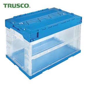�g���X�R TRUSCO �I���R�� ���܂肽���݃R���e�i 50L �X���C�h���b�N�t�^�t �����u���[ (1��) TR-SC50TMB