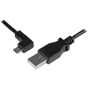 StarTech USBAUB50CMLA USB�P�[�u��/A - Micro-B/50cm/USB 2.0/��L�^/�I�X�E�I�X/BK (1��)