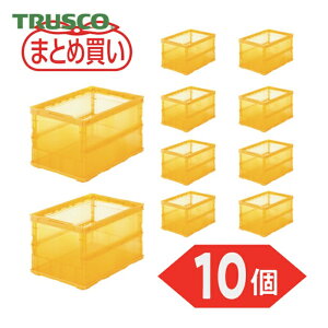 �g���X�R TRUSCO (�܂Ƃߔ���) �I���R�� ���^�܂肽���݃R���e�i �X�P���R�� 50L �����I�����W 10�� (1S) �i�ԁFTSK-O50B-TMOR-10P