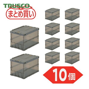 �g���X�R TRUSCO (�܂Ƃߔ���)�I���R�� ���^�܂肽���݃R���e�i �X�P���R�� 50L ���b�N�t�^�t �����u���E�� 10�� (1S) TSK-C50B-BR-10P